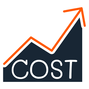 Icon: chart of rising costs