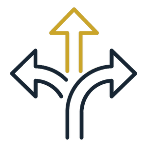 Icon: arrows pointing three ways